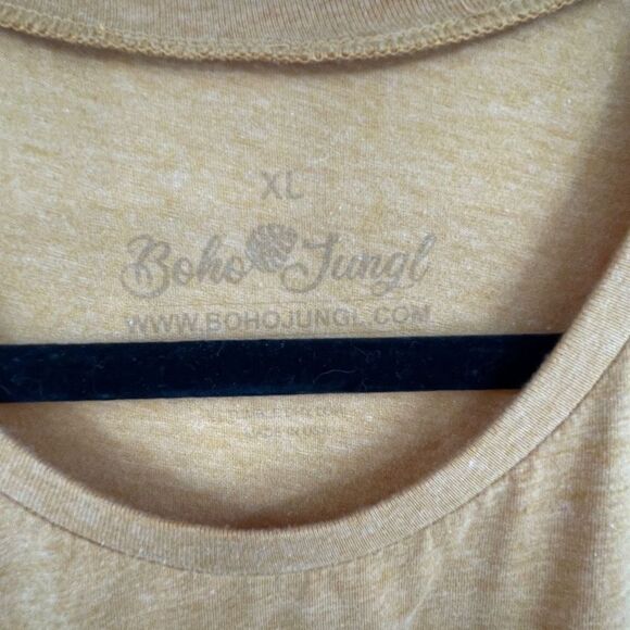 Boho Jungle Yellow Aesthetic Boho Zebra Print Sleeveless Tank Top Size XL - Picture 3 of 6